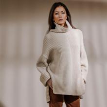 woman modeling sweater 