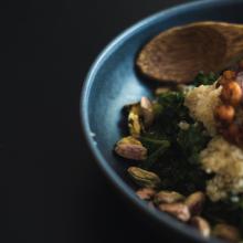 winter kale hummus salad