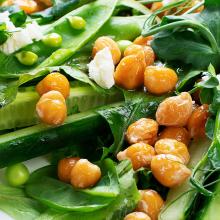 chickpea and corn miso-jalapeno bowl