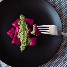 Beetroot gnocchi