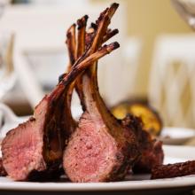 Garlic Crusted Roast Rack of Lamb 