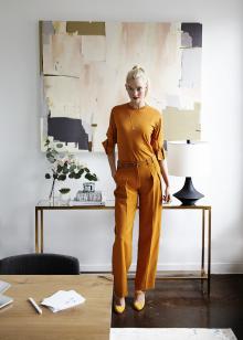 Image of From Architectural Digest: Tour Karlie Kloss Office featuring artwork from HOLLY ADDI