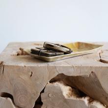 horn tray with coasters