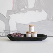 Burnt Teak Oval Vessel by Objects