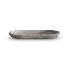 Paulownia Wood Platter - Grey on white