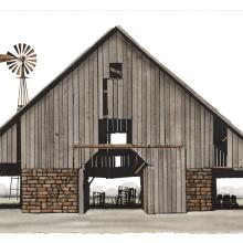 Adair County Barn with Windmill by George Dombek