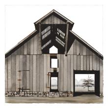 Barn with Pin Oak by George Dombek