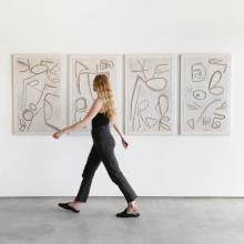 La Scrito Sur Muro La Perla Suite of 4 by Kim Fonder