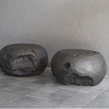 Teak Charcoal Stool by Furniture