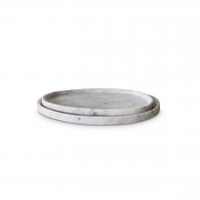 MEDIUM CREAM PEBBLE MARBLE SERVING TRAY (1 TRAY) by Objects