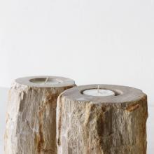 Petrified Wood Candle Holder by SCENT