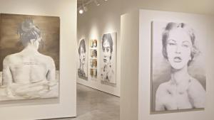 János Huszti large scale paintings in exhibition