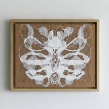 white paint on burlap