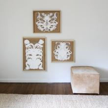 paintings on wall installation